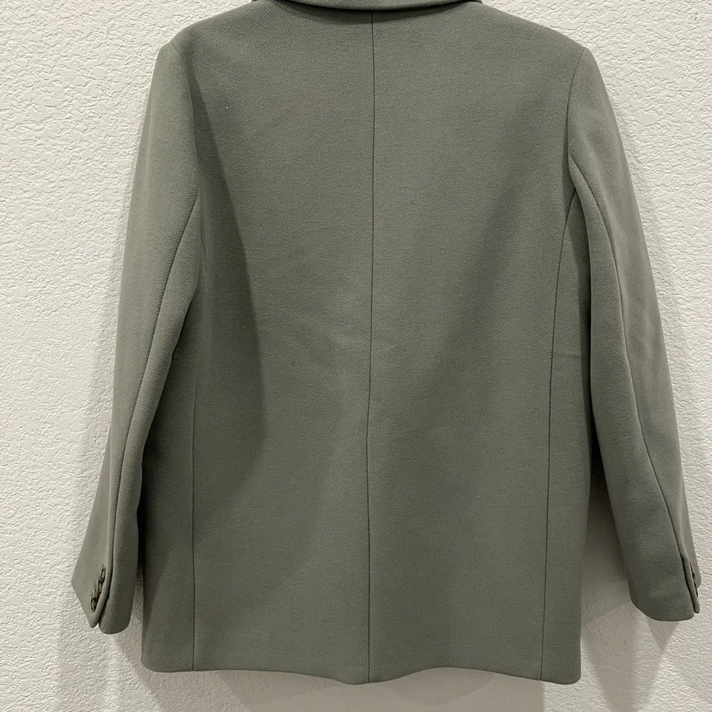 & Other Stories Women's Green Sage Coat Jacket Blazer S M US 4 NWT - Picture 5 of 5